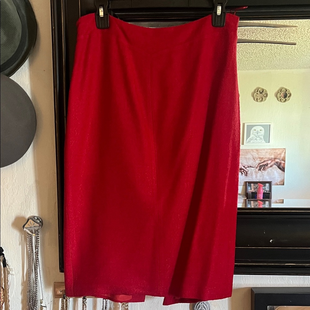 Moschino Vibrant Red Pencil Skirt